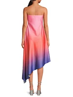 Sayulita Gradient Strapless Dress