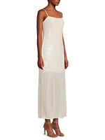 Sequined Mesh Slipdress