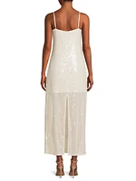 Sequined Mesh Slipdress