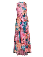 Vela Floral Sleeveless Wrap Dress