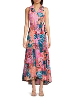 Vela Floral Sleeveless Wrap Dress