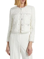 Reign Diamond Quilted Crochet Jacket