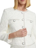 Reign Diamond Quilted Crochet Jacket