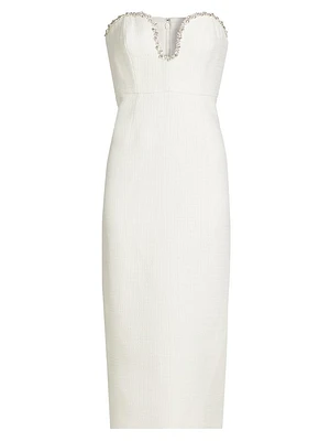 Emelia Boucle Strapless Dress