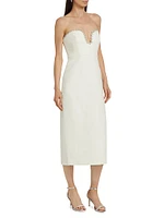 Emelia Boucle Strapless Dress