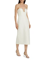 Emelia Boucle Strapless Dress