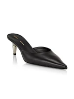 65MM Spike-Heel Leather Mules