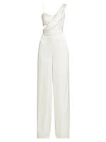 Blynn Satin Draped Bandeau Jumpsuit