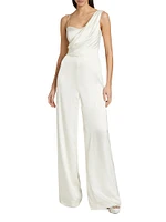 Blynn Satin Draped Bandeau Jumpsuit