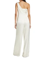 Blynn Satin Draped Bandeau Jumpsuit