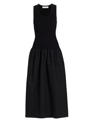 Malia Cotton Poplin Midi-Dress