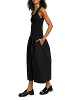 Malia Cotton Poplin Midi-Dress