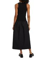 Malia Cotton Poplin Midi-Dress