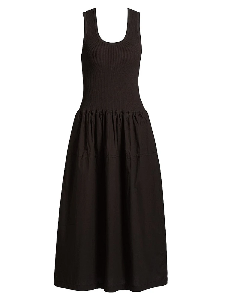 Malia Cotton Poplin Midi-Dress