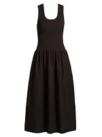 Malia Cotton Poplin Midi-Dress