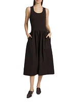 Malia Cotton Poplin Midi-Dress