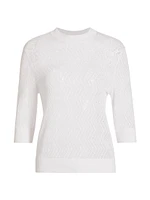 Nicola Pointelle Cotton Sweater