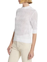 Nicola Pointelle Cotton Sweater