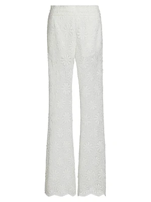 Isabel Lace Boot-Cut Pants