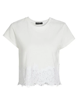 Paige Lace-Hem T-Shirt