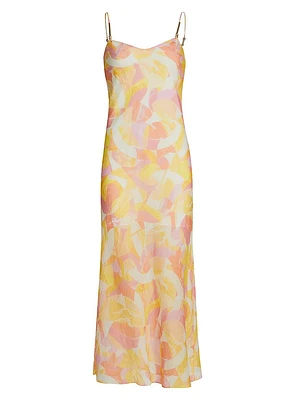 Marcella Abstract Voilé Midi-Dress