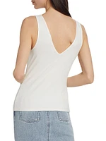 Serafina Crystal-Embellished Rib-Knit Tank Top