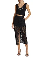 Serafina Crystal-Embellished Rib-Knit Tank Top