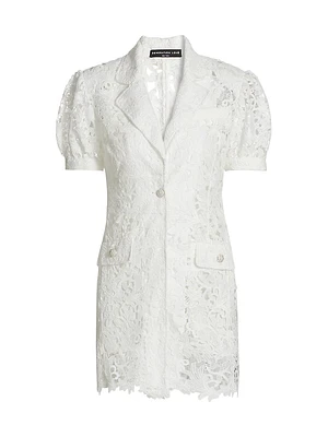 Neira Guipure Lace Blazer Minidress