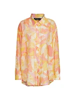 Benson Abstract Button-Front Shirt