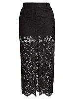 Medina Guipure Lace Midi-Skirt