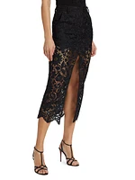 Medina Guipure Lace Midi-Skirt