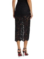 Medina Guipure Lace Midi-Skirt