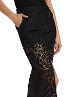 Medina Guipure Lace Midi-Skirt