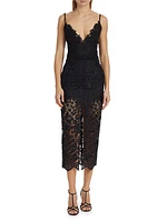 Medina Guipure Lace Midi-Skirt