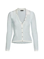 Meghan Pointelle Open-Knit Cardigan