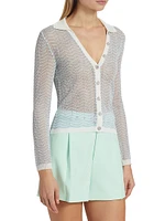 Meghan Pointelle Open-Knit Cardigan