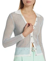 Meghan Pointelle Open-Knit Cardigan