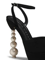 Natalia Pearl 140MM Suede Platform Sandals