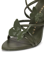 Vanessa 100MM Leather Ankle-Wrap Sandals