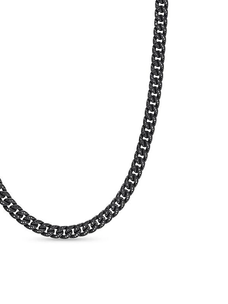 Curb Chain Necklace in Titanium