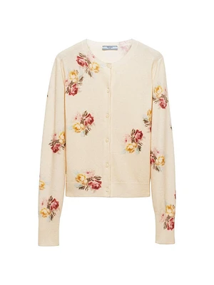 Printed Wool Cardigan