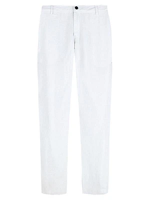 Slim-Fit Linen Pants