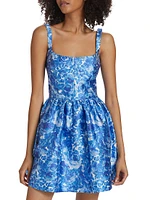 Cora Floral Satin Minidress