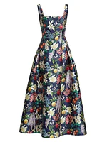 Mia Floral Tea-Length Gown