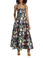 Mia Floral Tea-Length Gown