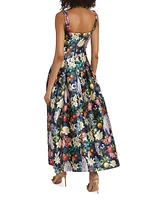 Mia Floral Tea-Length Gown