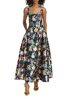 Mia Floral Tea-Length Gown