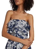 Frivolla Floral Strapless Gown