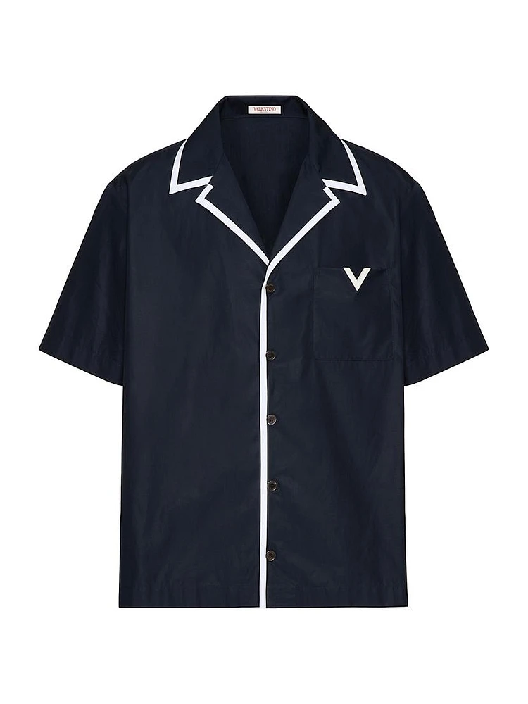 Bowling Shirt with Rubberized V Detail