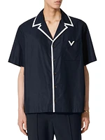 Bowling Shirt with Rubberized V Detail